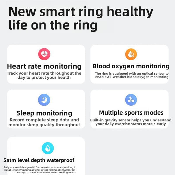 Smart AI Wearable Ring with Health Tracking