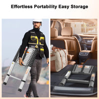 Adjustable Telescopic Ladder for Home & Outdoor Use – 330lb Capacity