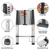 Adjustable Telescopic Ladder for Home & Outdoor Use – 330lb Capacity