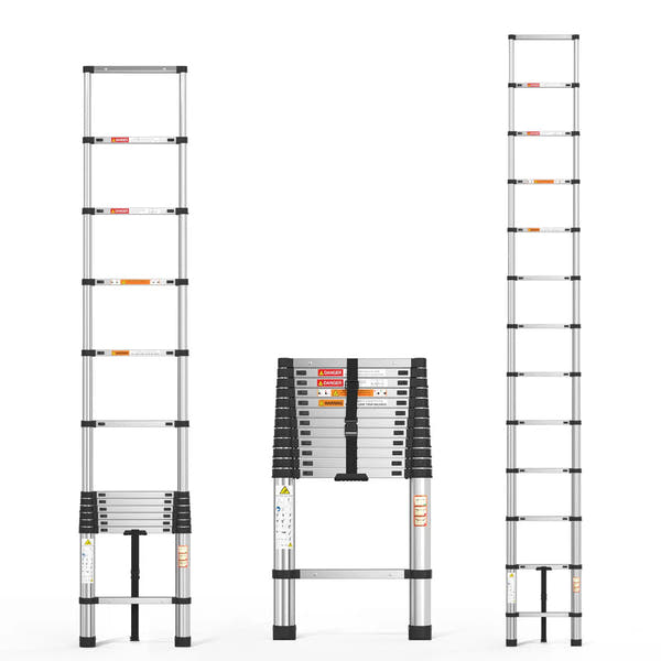 Adjustable Telescopic Ladder for Home & Outdoor Use – 330lb Capacity