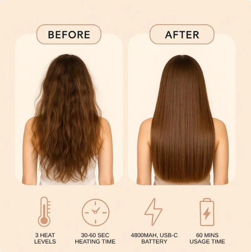 SilkWave Cordless Hair Straightener & Curler